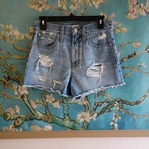 Madewell Distressed Denim Women Shorts Size 24